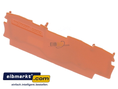 View up front WAGO Kontakttechnik 2002-1392 End/partition plate for terminal block
