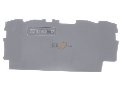 Front view WAGO 2002-1491 End/partition plate for terminal block 
