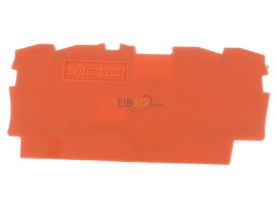 Front view WAGO 2002-1492 End/partition plate for terminal block 
