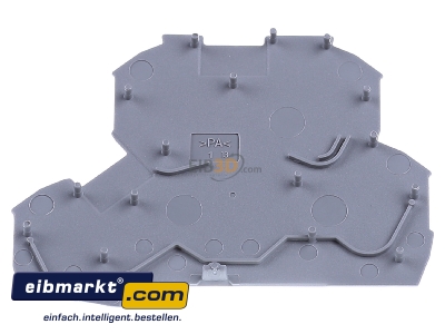 Front view WAGO Kontakttechnik 2002-2291 End/partition plate for terminal block
