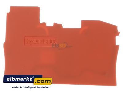 Front view WAGO Kontakttechnik 2006-7192 End/partition plate for terminal block 
