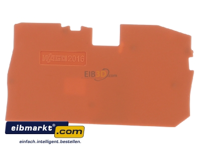 Frontansicht WAGO Kontakttechnik 2016-7192 Abschluss-u.Zwischenplatte 1mm dick 