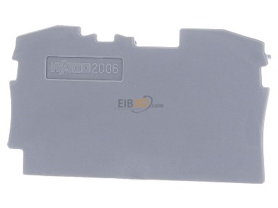 Front view WAGO 2006-1291 End/partition plate for terminal block 

