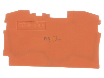 Front view WAGO 2006-1292 End/partition plate for terminal block 
