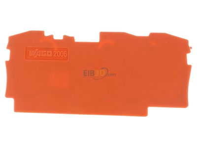 Front view WAGO 2006-1392 End/partition plate for terminal block 
