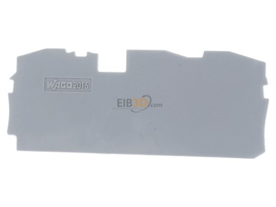 Front view WAGO 2016-1391 End/partition plate for terminal block 
