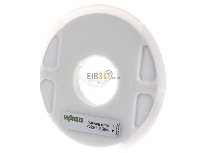 Front view WAGO 2009-110 Label for terminal block white 
