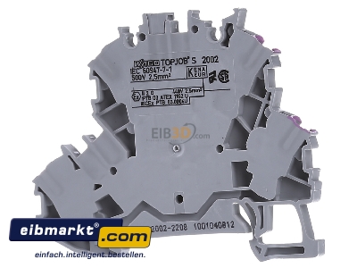 Ansicht hinten WAGO Kontakttechnik 2002-2208 Doppelstockklemme 4-Leiter 