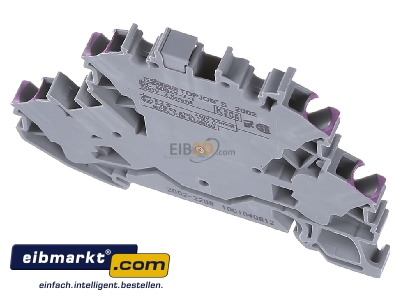 Ansicht oben hinten WAGO Kontakttechnik 2002-2208 Doppelstockklemme 4-Leiter 