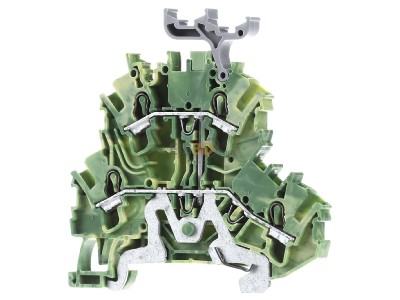 Front view WAGO 2002-2237 Ground terminal block 2-p 5,2mm 

