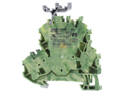 Back view WAGO 2002-2237 Ground terminal block 2-p 5,2mm 

