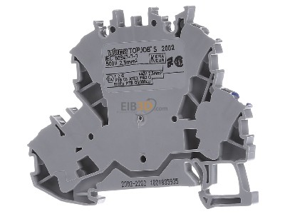 Back view WAGO 2002-2202 Feed-through terminal block 5,2mm 24A 
