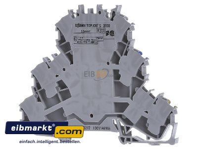 Ansicht hinten WAGO Kontakttechnik 2002-3217 Dreistockklemme 