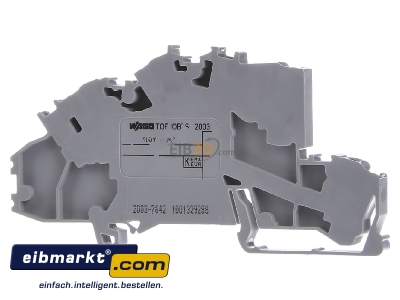 Back view WAGO Kontakttechnik 2003-7642 Installation terminal block 5,2mm 32A
