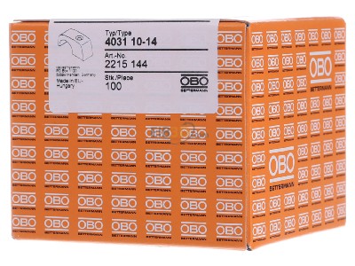 Frontansicht OBO 4031 10-14 ISO-Nagelschelle grau 