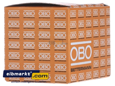 Ansicht links OBO Bettermann 2025 25 LGR Haft-Clip m.Nagel 4-7mm L25 PP lgr 