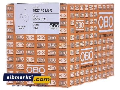 View on the right OBO Bettermann 2027 40 LGR Nail clip 10...14mm - 
