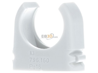 Front view Kleinhuis 796.160 Tube clamp 22...23mm 
