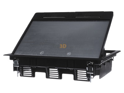 Back view OBO GES6 U 9011 Installation box for underfloor duct 
