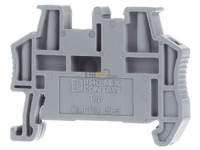 Front view Phoenix CLIPFIX 35-5 End bracket for terminal block plastic 
