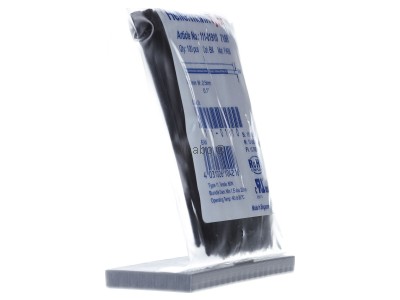 View on the left Hellermann Tyton T18R-N66-BK Cable tie 2,5x100mm black 
