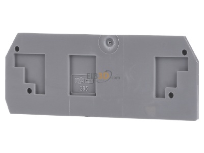 Front view WAGO 283-325 End/partition plate for terminal block 
