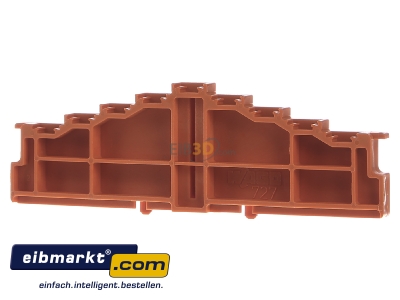 Front view WAGO Kontakttechnik 727-217 End/partition plate for terminal block

