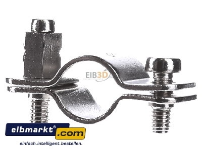 Front view OBO Bettermann Vertr 5038057 Earthing pipe clamp 16...18mm
