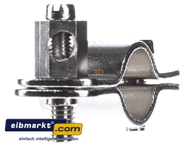 View on the left OBO Bettermann Vertr 5038057 Earthing pipe clamp 16...18mm
