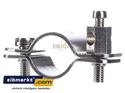 Front view OBO Bettermann 942 22 Earthing pipe clamp 19...22mm
