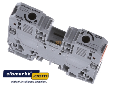 Ansicht oben vorne WAGO Kontakttechnik 285-135 Durchgangsklemme 6-35mmq grau 