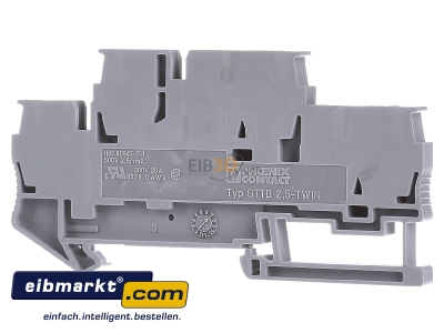Back view Phoenix Contact STTB 2,5-TWIN Feed-through terminal block 5,2mm 22A 
