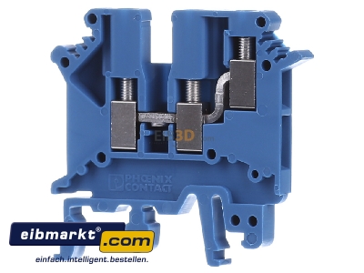 Front view Phoenix Contact UK  3-TWIN BU Feed-through terminal block UK 3-TWIN BU
