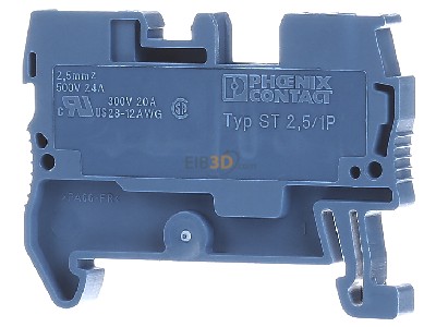 Ansicht hinten Phoenix ST 2,5/ 1P BU Zugfederklemme steckbar 