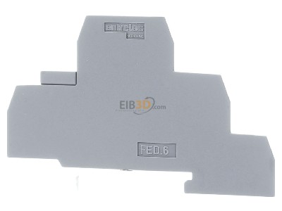 Frontansicht ABB FED6 Abschlu�platte grau 1mm 