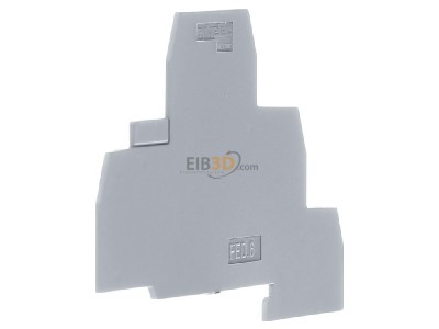 Ansicht links ABB FED6 Abschlu�platte grau 1mm 