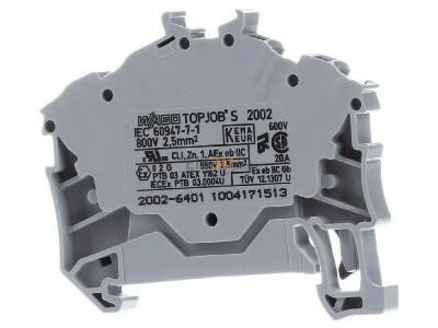 Back view WAGO 2002-6401 Feed-through terminal block 5,2mm 24A 
