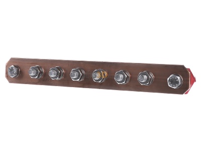 Front view Dehn+S�hne PAS I 6AP M10 CU Potential equilisation bar/Ground 
