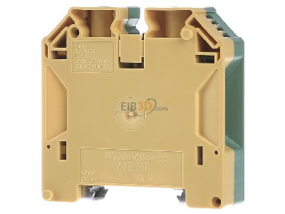 Front view Weidmller WPE 50N Ground terminal block 1-p 18,5mm 
