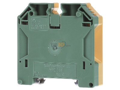 Back view Weidmller WPE 50N Ground terminal block 1-p 18,5mm 
