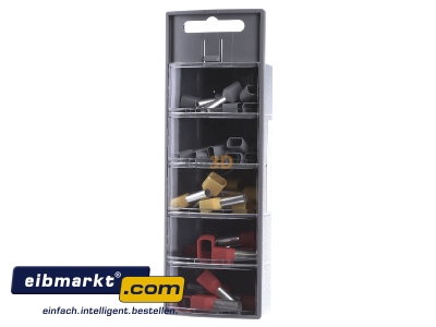 Frontansicht Phoenix Contact AI-TWIN SORTI BOX GY Sorti-Box, best�ckt mit TW IN-Aderendh�lsen (Ke 