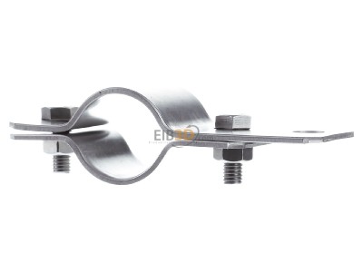View on the left Dehn 410 339 Earthing pipe clamp 34mm 
