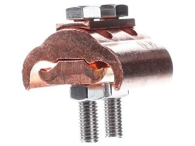 View on the left Dehn 306 100 Parallel connector lightning protection 
