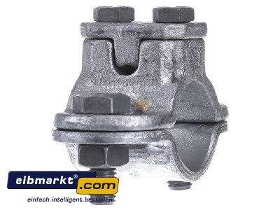 View on the left Dehn+Shne 407 100 Earthing pipe clamp 33,7mm
