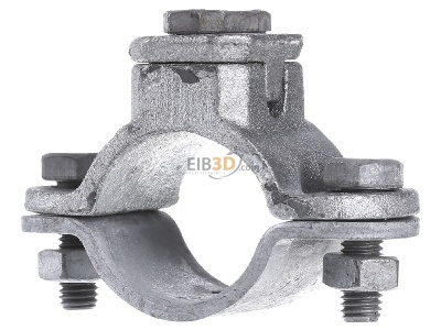 Front view Dehn+Shne 407 114 Earthing pipe clamp 42,4mm 
