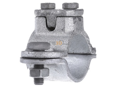 View on the left Dehn+Shne 407 114 Earthing pipe clamp 42,4mm 
