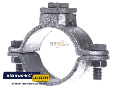 Front view Dehn+Shne 407 200 Earthing pipe clamp 60,3mm
