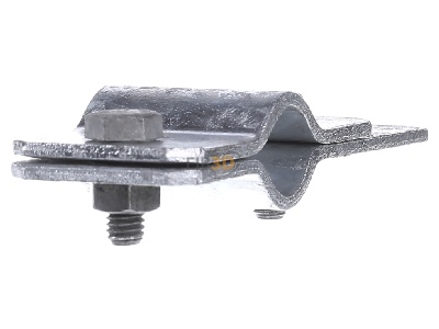 View on the left Dehn 410 012 Earthing pipe clamp 21,3mm 
