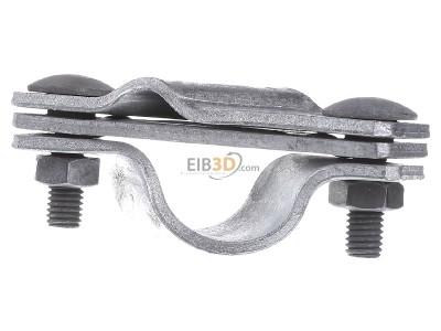 Front view Dehn 625 015 Connection clamp for earth rods 25 mm 
