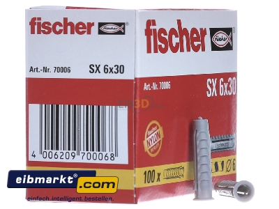 View on the left Fischer Deutschl. SX 6x30 Universal anchor plug 6x30mm
